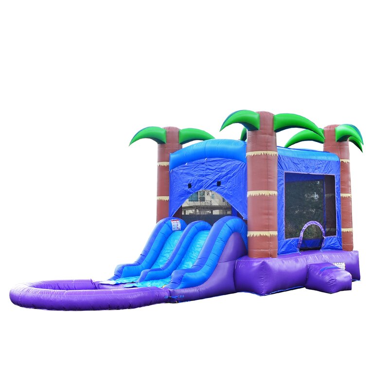 inflatable-castle-slide-with-climbing-wall image